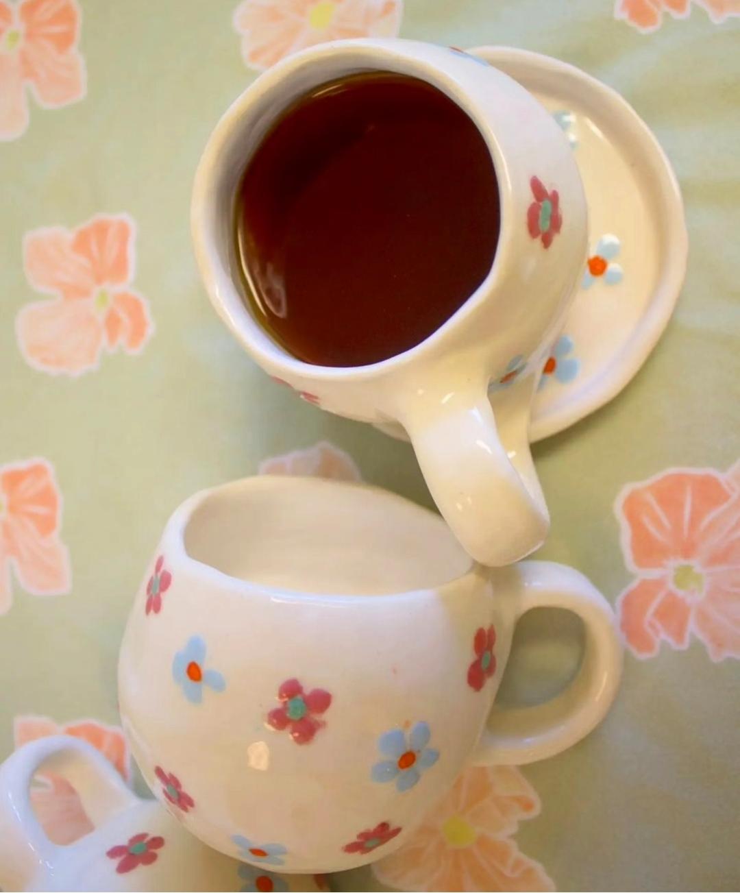 Mothers Day Pottery Mug and saucer/trinket dish workshop. Sunday the 11th of May 10am-12pm