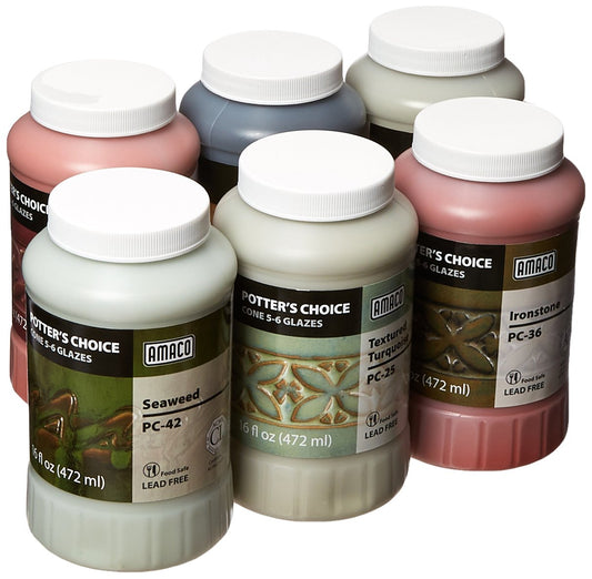 Amaco Potters Choice and Celadon Glazes 472ml