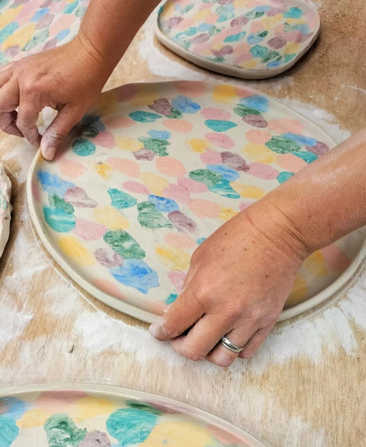 Pottery Platter & set of 3 Dip Bowl Workshop Saturday the 30th of August 3PM-5:30PM