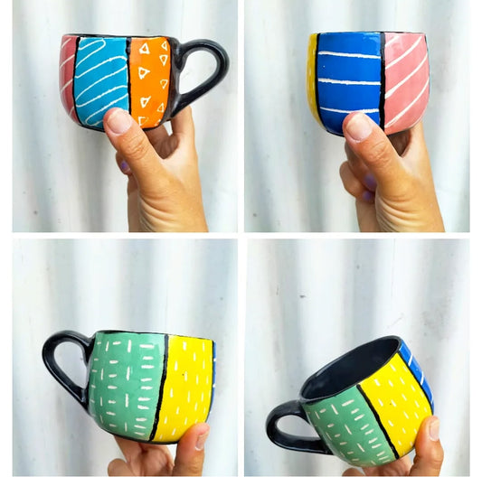 Set of two Pottery Espresso Cup Workshop Saturday 9th of August 3PM-5PM